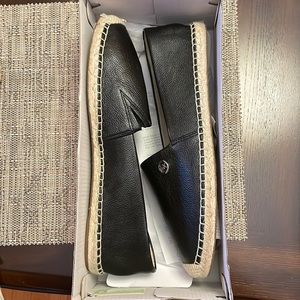 Michael Kors Black Leather Espadrilles